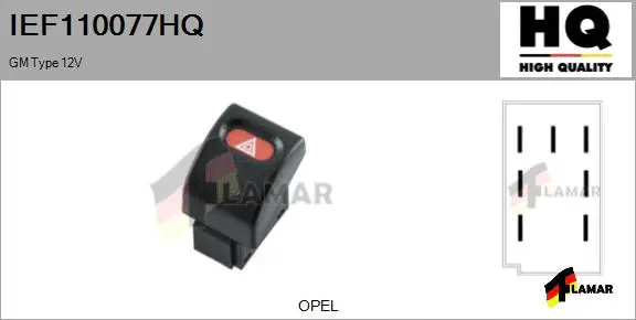 Hazard Warning Light Switch (IEF110077HQ)