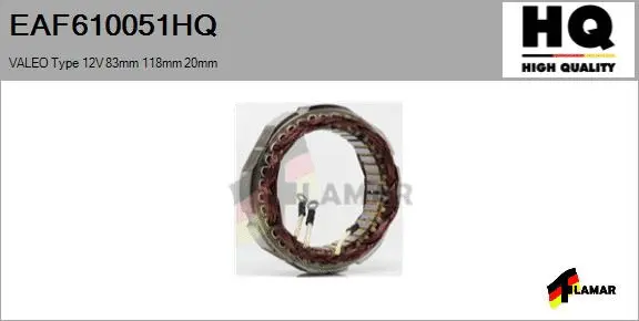 Stator, alternator (EAF610051HQ)