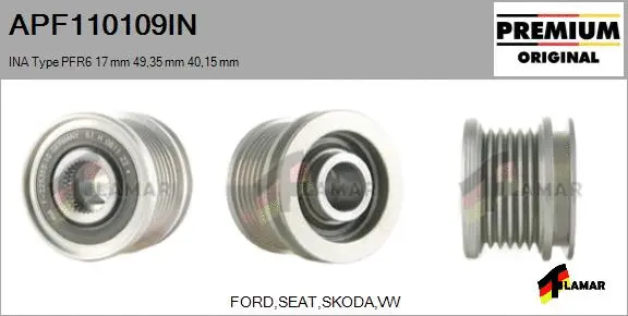 Belt Pulley, alternator (APF110109IN)
