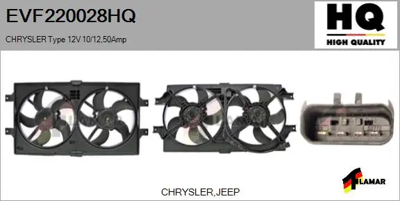 Electric Motor, radiator fan (EVF220028HQ)