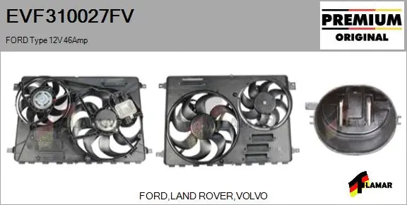 Electric Motor, radiator fan (EVF310027FV)