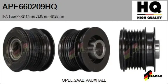 Belt Pulley, alternator (APF660209HQ)