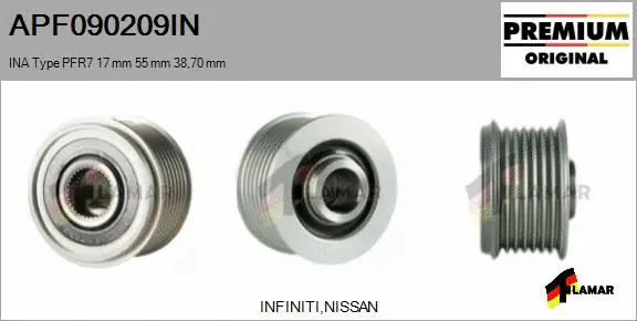 Belt Pulley, alternator (APF090209IN)