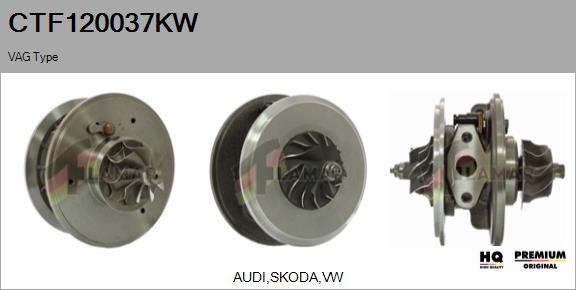 Core assembly, turbocharger (CTF120037KW)