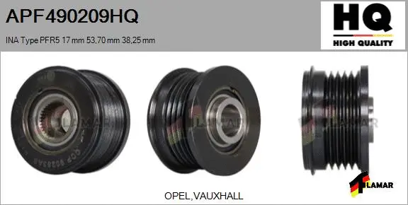 Belt Pulley, alternator (APF490209HQ)