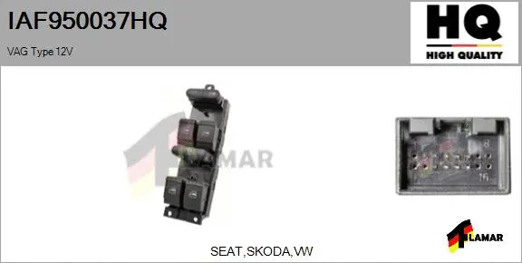 Switch, window regulator (IAF950037HQ)