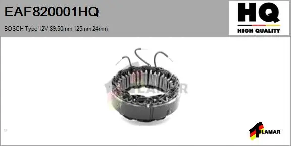 Stator, alternator (EAF820001HQ)
