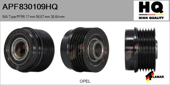 Belt Pulley, alternator (APF830109HQ)