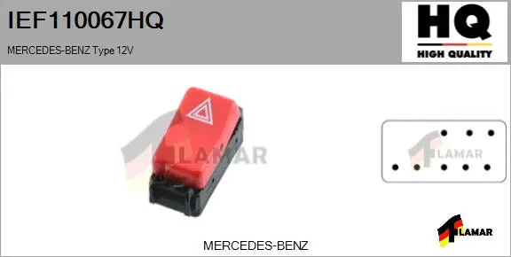 Hazard Warning Light Switch (IEF110067HQ)