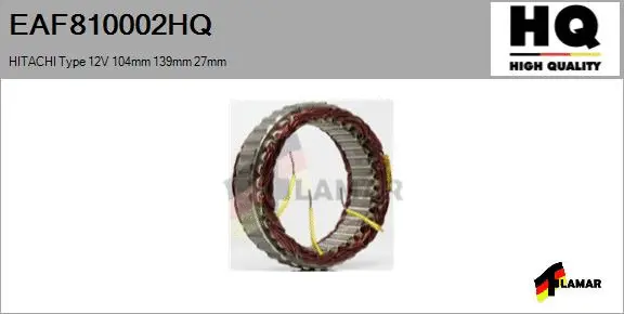 Stator, alternator (EAF810002HQ)