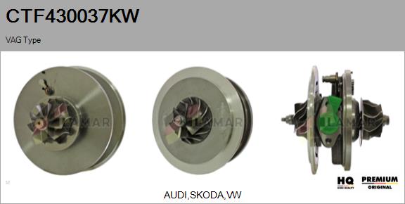 Core assembly, turbocharger (CTF430037KW)