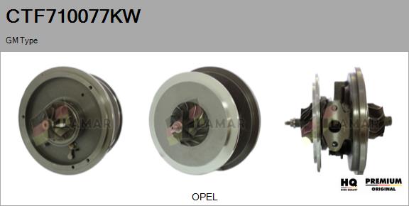 Core assembly, turbocharger (CTF710077KW)