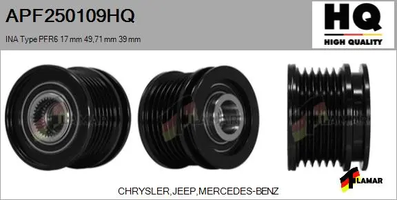Belt Pulley, alternator (APF250109HQ)