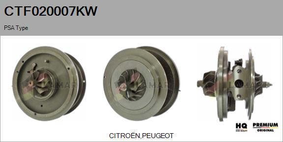 Core assembly, turbocharger (CTF020007KW)