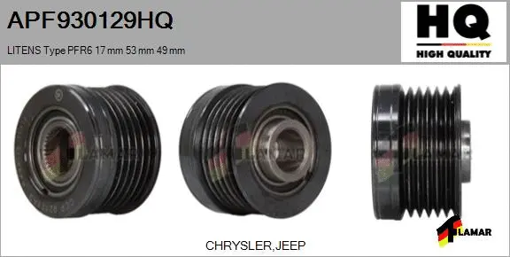 Belt Pulley, alternator (APF930129HQ)