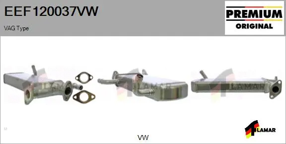 Cooler, exhaust gas recirculation (EEF120037VW)