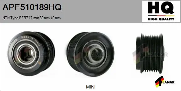 Belt Pulley, alternator (APF510189HQ)