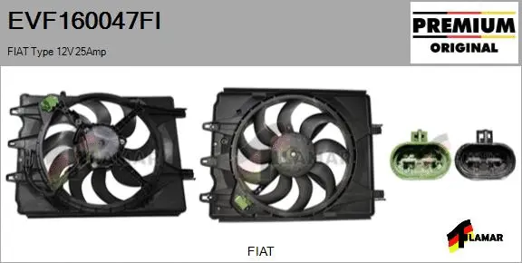 Electric Motor, radiator fan (EVF160047FI)