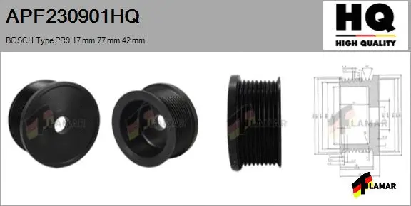 Belt Pulley, alternator (APF230901HQ)