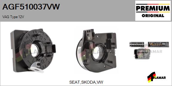 Clockspring, airbag (AGF510037VW)