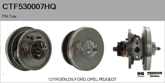 Core assembly, turbocharger (CTF530007HQ)