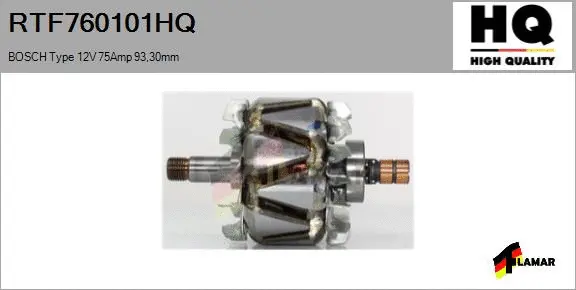 Rotor, alternator (RTF760101HQ)