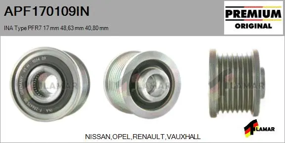Belt Pulley, alternator (APF170109IN)