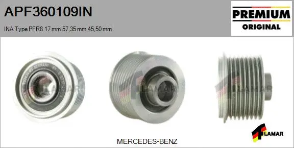 Belt Pulley, alternator (APF360109IN)
