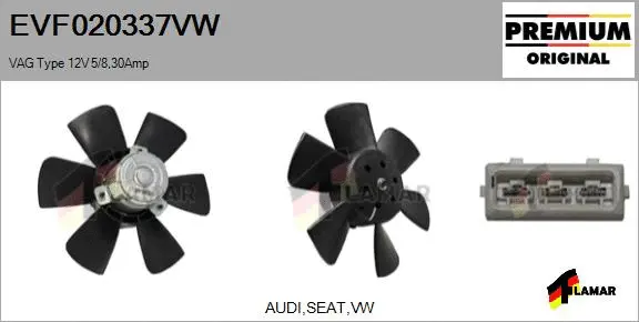Fan, engine cooling (EVF020337VW)