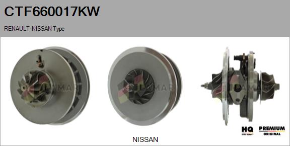 Core assembly, turbocharger (CTF660017KW)