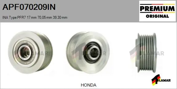 Belt Pulley, alternator (APF070209IN)