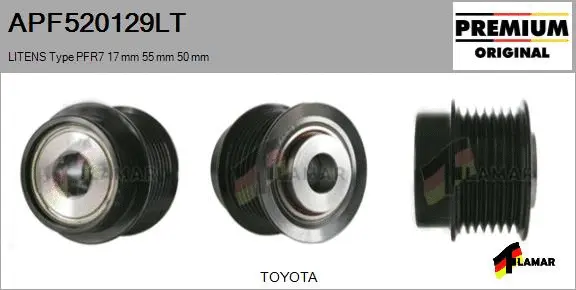 Belt Pulley, alternator (APF520129LT)