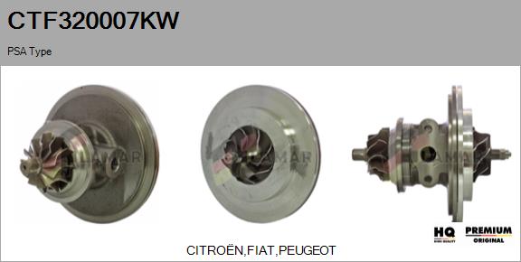 Core assembly, turbocharger (CTF320007KW)