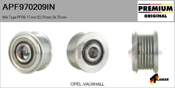 Belt Pulley, alternator (APF970209IN)