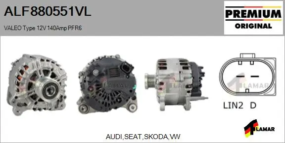 Alternator (ALF880551VL)