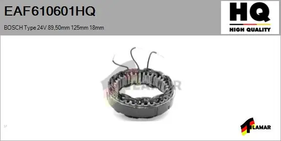 Stator, alternator (EAF610601HQ)