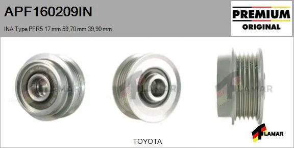 Belt Pulley, alternator (APF160209IN)