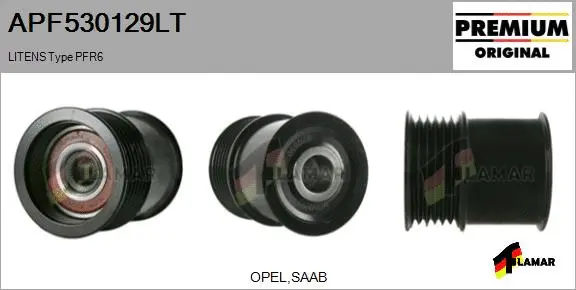 Belt Pulley, alternator (APF530129LT)