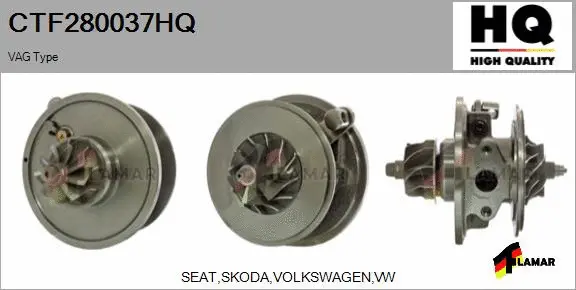 Core assembly, turbocharger (CTF280037HQ)