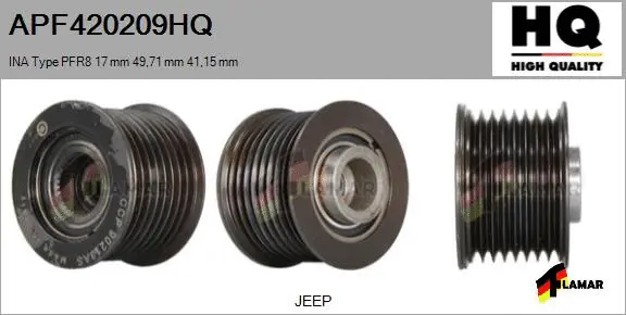 Belt Pulley, alternator (APF420209HQ)