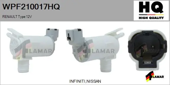 Washer Fluid Pump, window cleaning (WPF210017HQ)