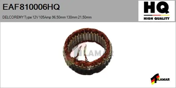 Stator, alternator (EAF810006HQ)