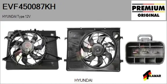 Electric Motor, radiator fan (EVF450087KH)