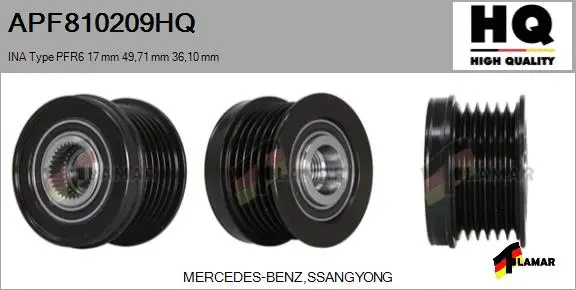 Belt Pulley, alternator (APF810209HQ)