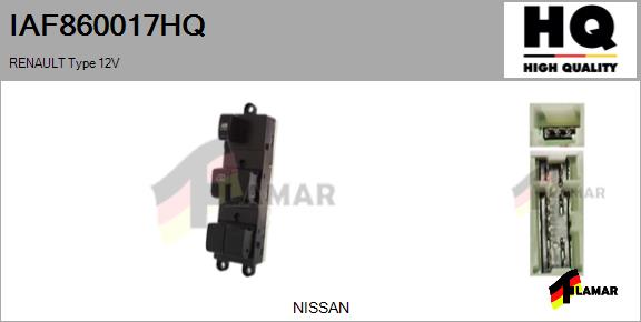 Switch, window regulator (IAF860017HQ)