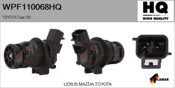 Washer Fluid Pump, window cleaning (WPF110068HQ)