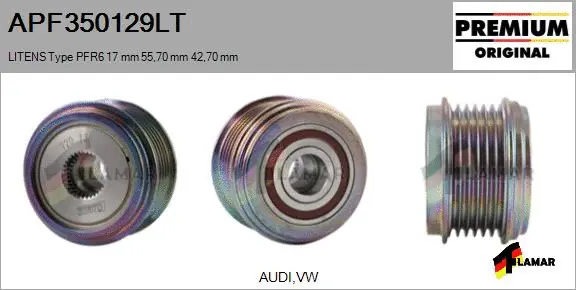Belt Pulley, alternator (APF350129LT)