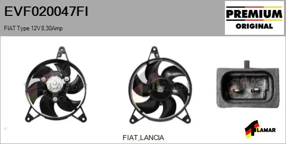 Electric Motor, radiator fan (EVF020047FI)