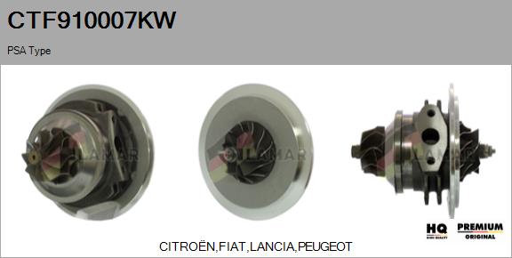 Core assembly, turbocharger (CTF910007KW)