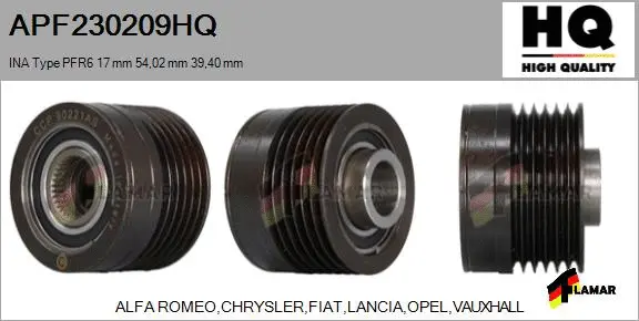 Belt Pulley, alternator (APF230209HQ)